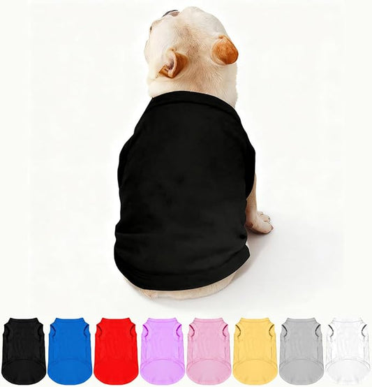 Customized Dog Shirt Custom Pet Clothes T Shirts for Small to Large Dogs Design Image Logo Text Outfits for Puppy Cat Personalized Breathable Sleeveless Pullover All-Black, XXL