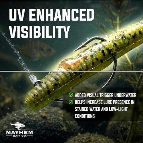 Liquid Mayhem Squid Fish Attractant Gel 60 ml / 2 oz · 60 Uses – Real Anchovy Bait & Aminos | UV-Enhanced Long-Lasting Gel – All Lure Types - size: 1-Pack