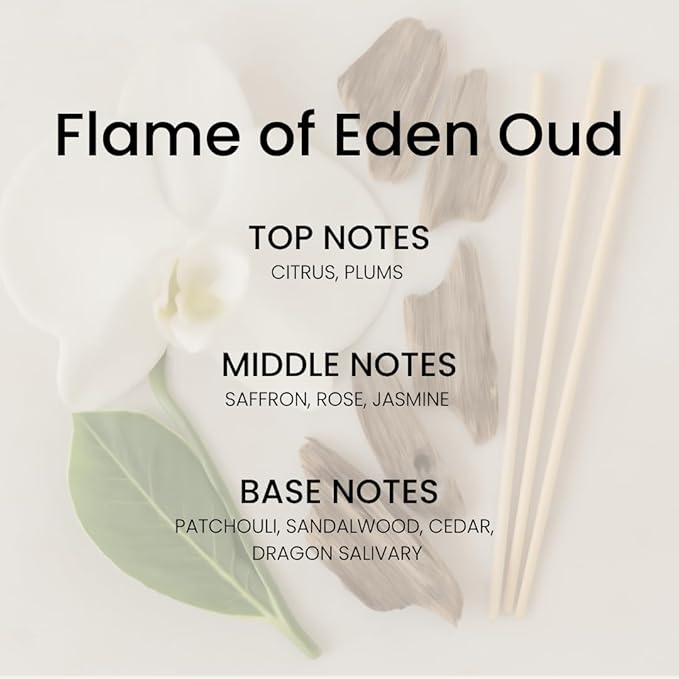 Flame of Eden Oud Room Spray – 5.07 oz Scented Air Freshener Spray for Home, Office & Linen – Long-Lasting Linen Spray for Bedding, Pillows & Fabrics – Luxurious Home Fragrance