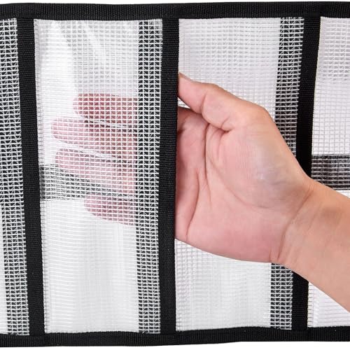 Roll Up Fishing Lure Wraps Set-Durable Lure Bag 6 Pocket PVC Protective Cover Saltwater Hook Covers Fabric Lure Protector Trolling Lure Tackle Box - color: Clear 1-pack, size: 24" X 9"
