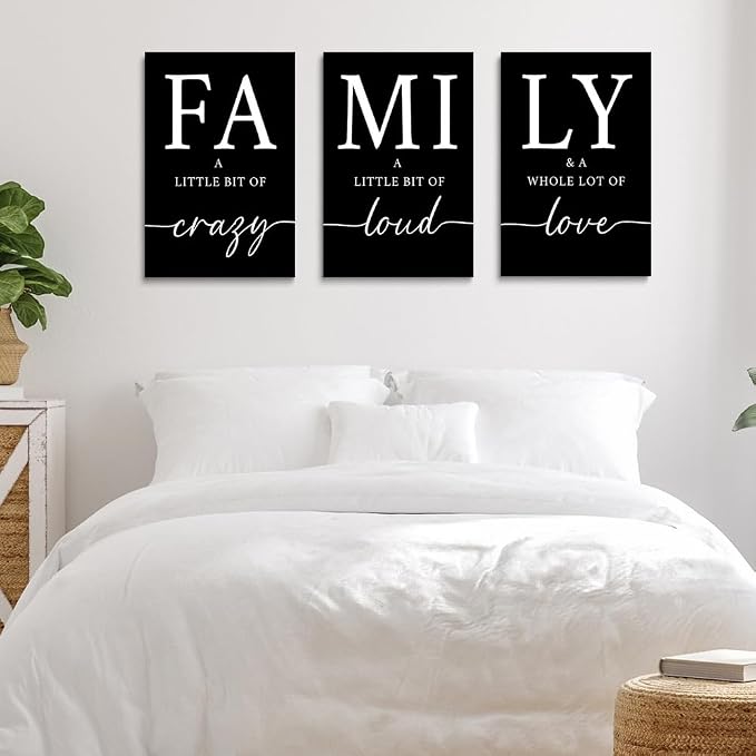 GUBIYU Black Family Home Wall Decor