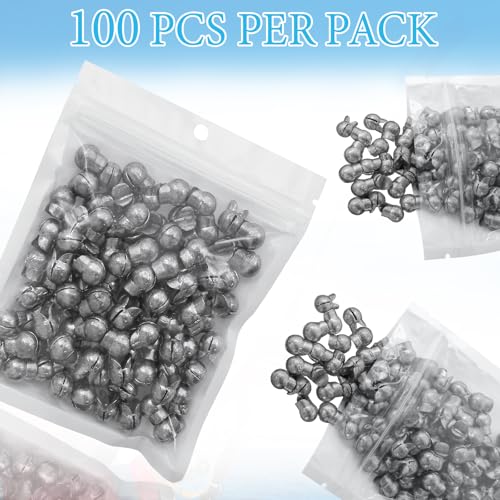 100Pcs Split Shot Fishing Weights Sinkers Open Mouth Design Weight | Large Capacity Removable Lead Assortment Clip On Fishing Accessories for Freshwater Saltwater - style: 1/50oz