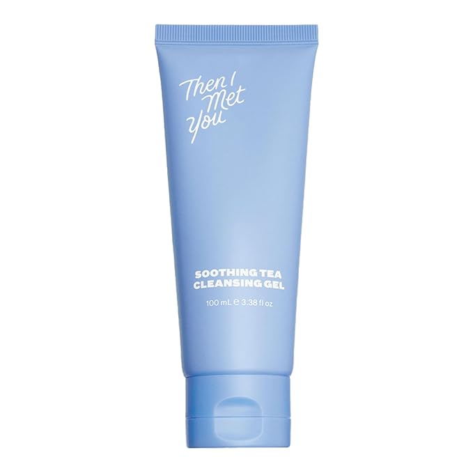 Then I Met You Soothing Tea Cleansing Gel, Vegan-Cruelty-Free Korean Skincare Cleanser with Fermented Rice, Centella, Hydrating Licorice, Glycerin, Exfoliator for Clear Skin Makeup Removal, 3.38 oz