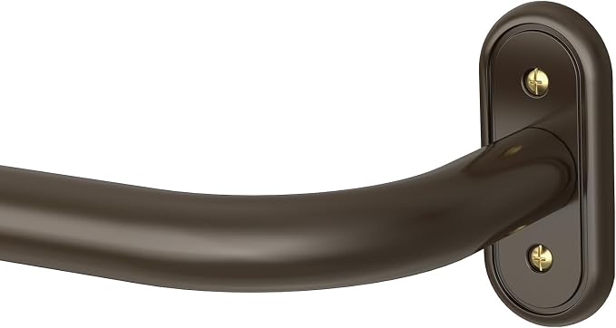 Curtain Rods 32-46 Inch, Bronze Wrap Around Blackout Curtain Rods