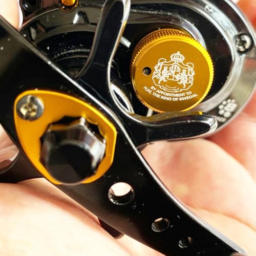 Spool Tension Mechanical Brake Knob for ABU-3/3.5/4/P5 Series, Spool Mechanical Aluminum Alloy Brake Knob with internal sound baitcast reel, Fish Reel Fishing Supplies(black) - color: black