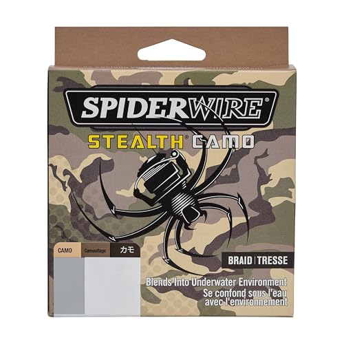SpiderWire Stealth Braid Fishing Line - color: Camo, size: 300yd, style: 6lb Break Strength