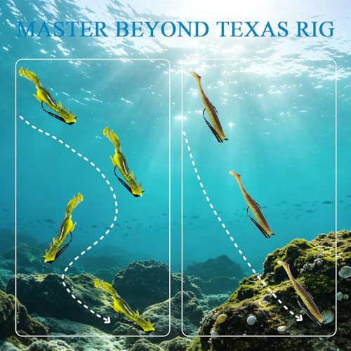 15-Pack Ozark Rig Weedless Jig Heads, 3/0 5/0 Texas Rig Hooks, Saltwater & Freshwater Fishing Hooks, 1/8oz, 1/4oz, 3/8oz Options - size: 3/8oz-15Pack