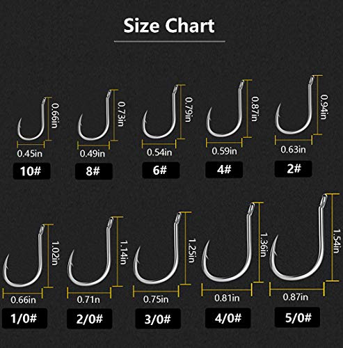 Dyxssm 150pcs/lot Circle Fishing Hooks Extra Strength Octopus Barb Fishing Hook with Offset Ponit - size: 4/0# (150pcs)