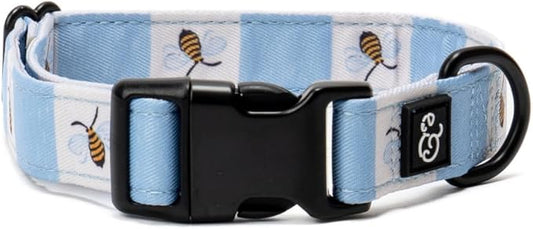 Lucy & Co. Bumbling Around Dog Collar, Adjustable Durable Dog Collar with Cute Print, Large