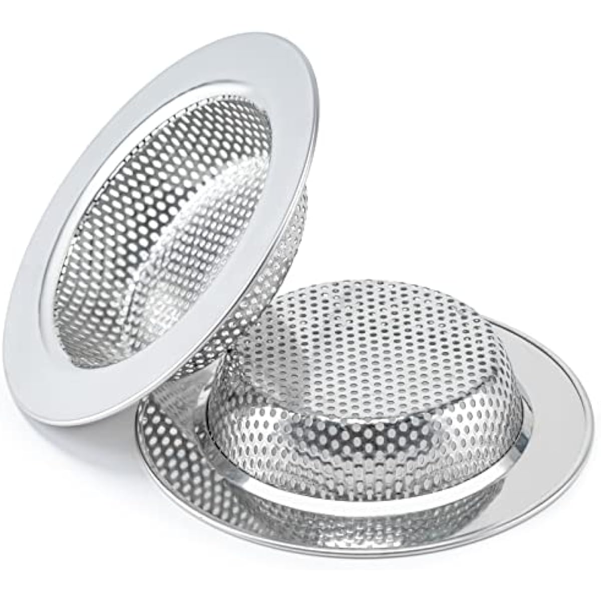 2 Pcs Sink Strainer for Most Kitchen Sink Drain Basket, Upgraded Double-Layer Safe Design Kitchen Sink Strainer (Outer Diameter 4.5 Inch)