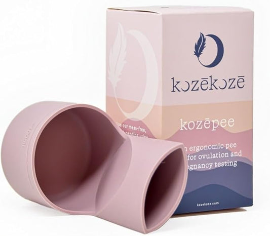 kozēpee Fertility No-Mess Ergonomic Pee Cup, Reusable Urine Cup for Ovulation, Pregnancy, & Home Fertility Tests, Easy to Use & Clean