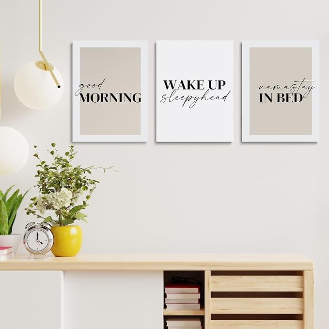 GUBIYU Above Bed Decor Set of 3