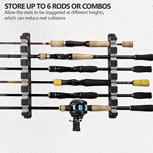 THKFISH Fishing Rod Rack Holders Wall Mount Vertical/Horizontal for Garage