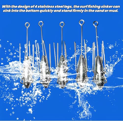 3Pcs Sputnik Sinkers Fishing Weights Sinkers Surf Casting Fishing Sinkers Lead Weights Sinkers Long Tail Fishing Weights Drop Shot Sinkers for Saltwater Catfish Beach Sand Ocean-1oz - size: 3oz