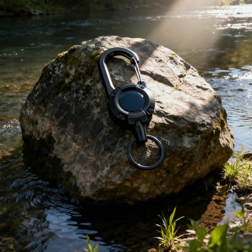 3 Pcs Zinger Retractors, Heavy Duty Retractable Lanyard with Steel Wire Keychain, Gear Keeper with Belt Clip, Backpack Clip, 4.9 In ABS Shell, 2.1 oz, 0.26 lbs Load Bearing