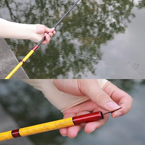 Carbon Fiber Tenkara Fishing Rod Kit Bank Poles for Catfishing All Waters - size: 17.7Ft