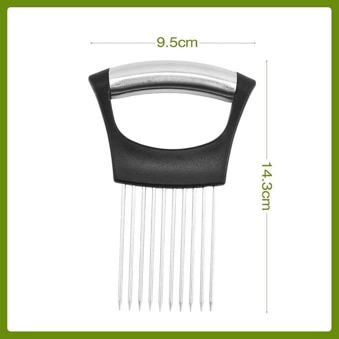 2026 New Onion Holder for Slicing, Stainless Steel Onion Slice Holder Vegetable Slicer Cutter for Potato and Tomato, Kitchen Chopper Slicing Assistant Tool Lemon Slicer Onion Cutter for Slicing (2PCS)