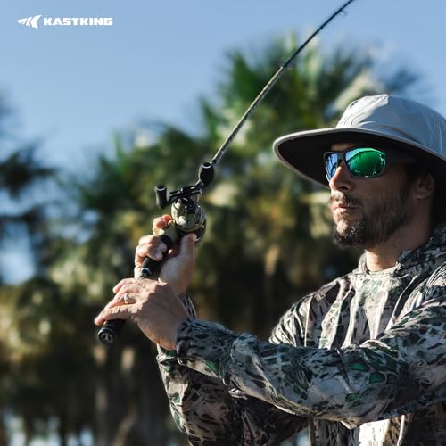 KastKing Spartacus Defender Twin-Tip Fishing Rod and Reel Combo, Spinning & Baitcaster Combo, KastFlex IM7 Graphite 2-Piece Blanks with Backup Tip Section, PTS System, EVA Handles - style: Cast: Right Reel, 6'6"- M Rod(2pcs+ Extra Tip)