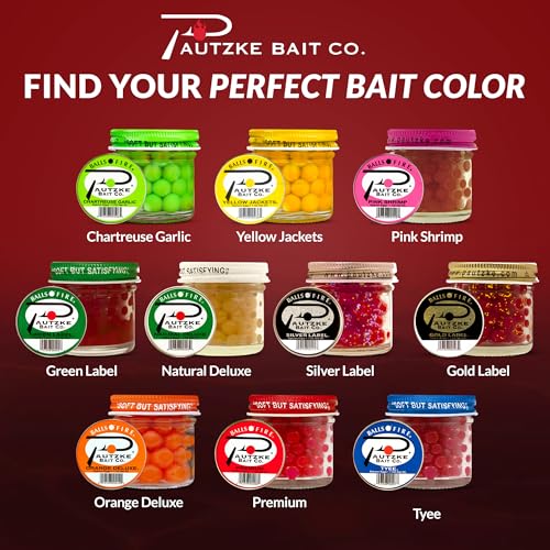 Pautzke Balls O' Fire Salmon Eggs Bait - Real Salmon Eggs for Trout Fishing, Soft Fish Eggs for Salmon Fishing, Can Be Used as Single Egg Salmon Bait or Salmon Egg Sacks - color: Premium