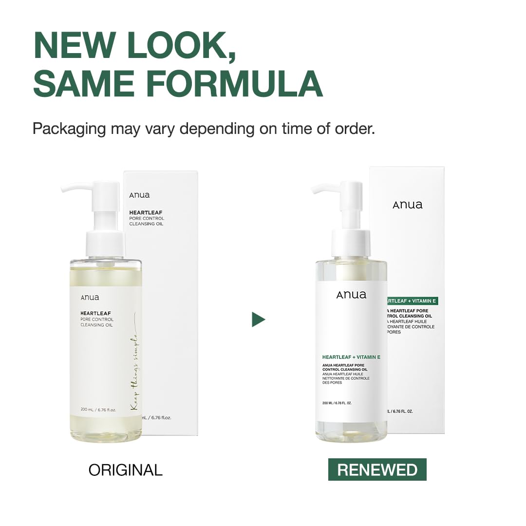 Anua Heartleaf Pore Control Cleansing Oil, Makeup Remover, Korean Skincare 6.76oz