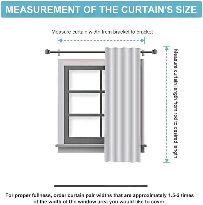 RYB HOME Blackout Curtains for Bedroom, Window Shades Thermal Insulating