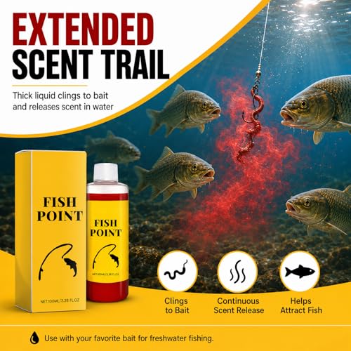 Concentrated Fish Attractant Liquid, Red Worm Liquid Spray, Bait Scent Attractor for Freshwater Fishing, Improves Bite Response - color: 3PCS