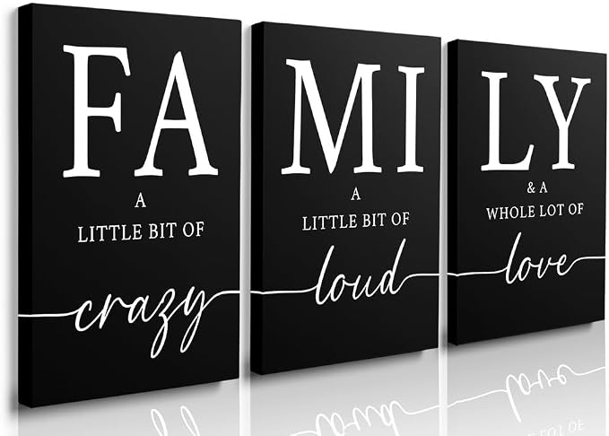 GUBIYU Black Family Home Wall Decor