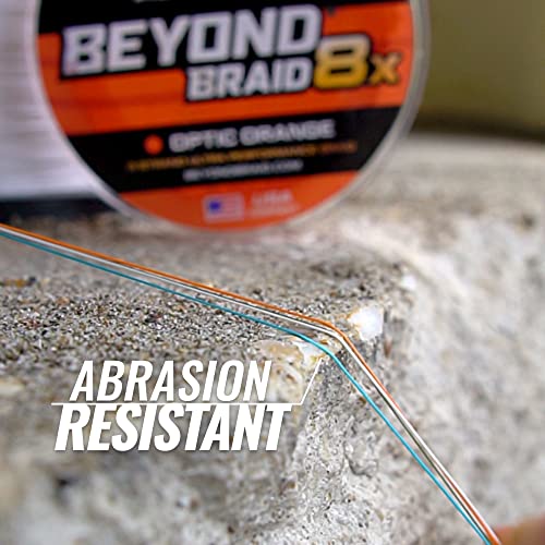Beyond Braid Braided Fishing Line -Super Strong - Abrasion Resistant - No Stretch -Blue Camo, Moss Camo, White, Green, Pink, Blue, 4 Strand 8 Strand - color: Green 8X - No Fade, size: 15LB (300 Yards)