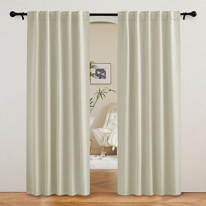 RYB HOME Blackout Curtains for Living Room, Privacy Thermal Insulating Window