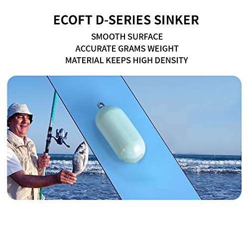 Lead Free Fishing Weights Sinkers 80g-1000g Coated Raindrop Weights Bank Sinkers Cylindrical Deep Drop Weights Assorted Sizes Bag Non-Lead Fishing Weights Saltwater for Bottom Fishing - style: 250g(8.81oz)-6pcs