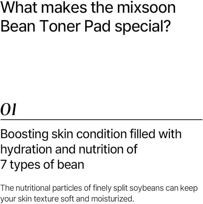 mixsoon Bean Toner Pad,Moisturizing, Elasticity,Exfoliation, Bean Extracts, Cotton Pad (180ml/6.08fl.oz/70 Sheets)