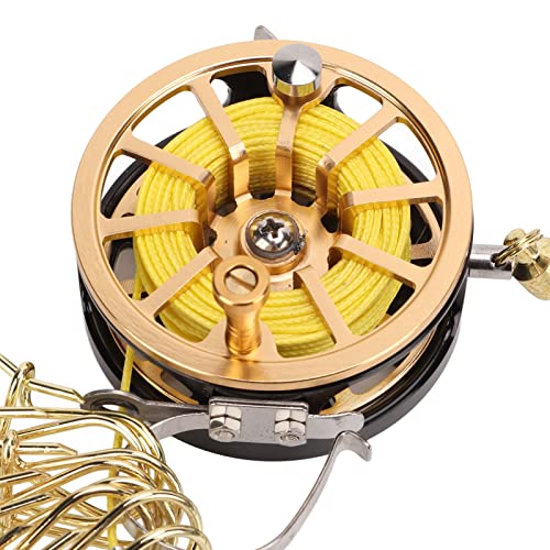 Dilwe Live Fish Lock, Live Fish Lock Golden Stainless Steel Lock Buckle Telescopic Portable Fishing Chain Stringer for Boat Fishing