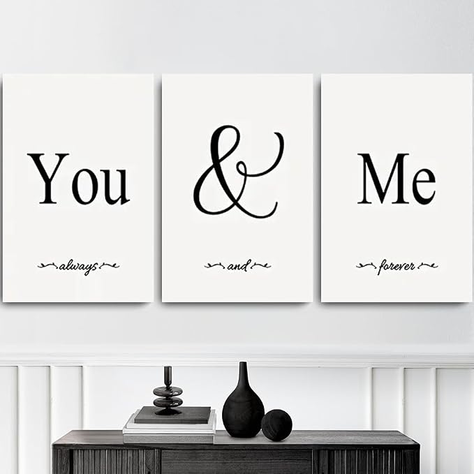 GUBIYU Black and White Love Canvas Poster