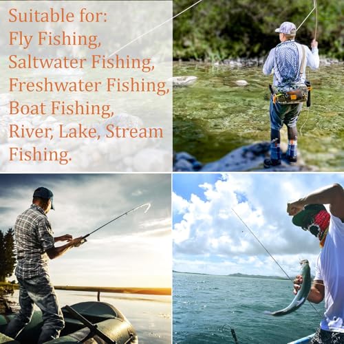 Wooden Frame Fly Fishing Landing Net, Soft Knotless Rubber Mesh, Fish-Friendly for Catch and Release, Freshwater Saltwater, Trout Fishing, Great Gift