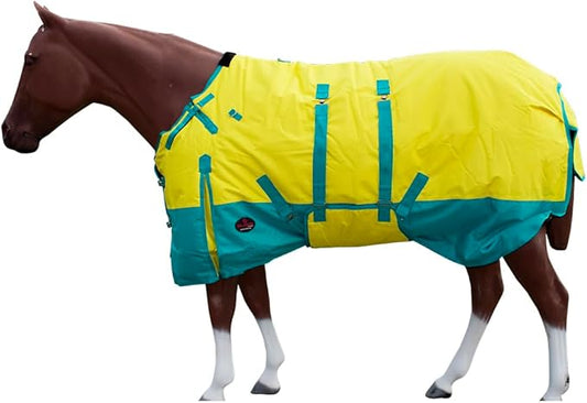 72" Hilason 1200D Winter Waterproof Turnout Horse Blanket Belly Wrap Yellow