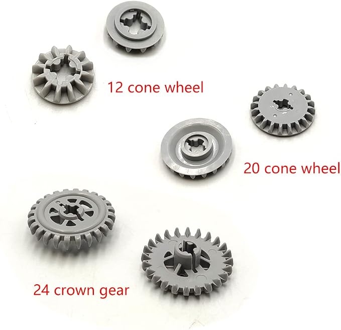 116 pcs Technical Gears Axle Pin Connectors - Wheels Connectors Rack Gear Car Building Brick Accessories Pieces Sets Compatible with Mindstorms Building Bricks Block Technical Toys (116 TECH PARTS)