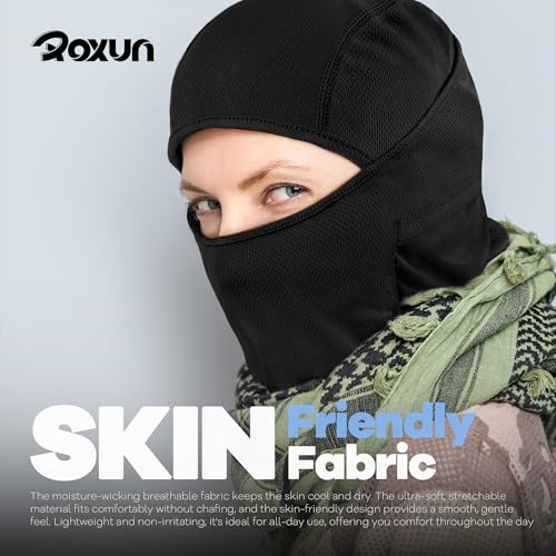 ROXUN Ski Mask Balaclava, Motorcycle Summer Cooling Breathable UV Protector - color: One Sand