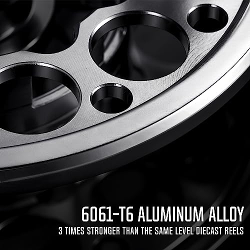Piscifun Sword Fly Fishing Reel, CNC-Machined Aluminum Alloy Fly Reel - size: 7/8wt, style: Olive Green-with Line