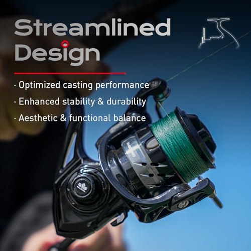 Handing LITE II Spinning Reels Freshwater Spinning Fishing Reels 14.33 Lbs Max Drag Ultra Smooth 5.2:1 Gear Ratio Aluminum Spool 3+1 BB Handle Interchangeable - size: Size 1000