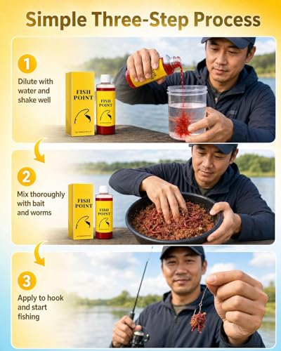 Red Worm Liquid Spray, Concentrated Fish Attractant Liquid, Fish Attractant Spray 100ml Freshwater Fishing Bait Additive, Enhances Scent & Improves Bite Response - color: 3pcs
