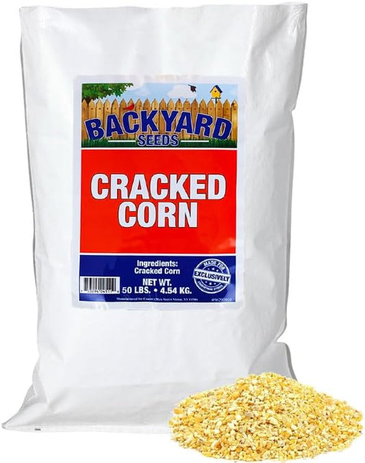 CountryMax Cracked Corn for Birds, Turkeys, Wildlife, Chickens (50 Pounds)