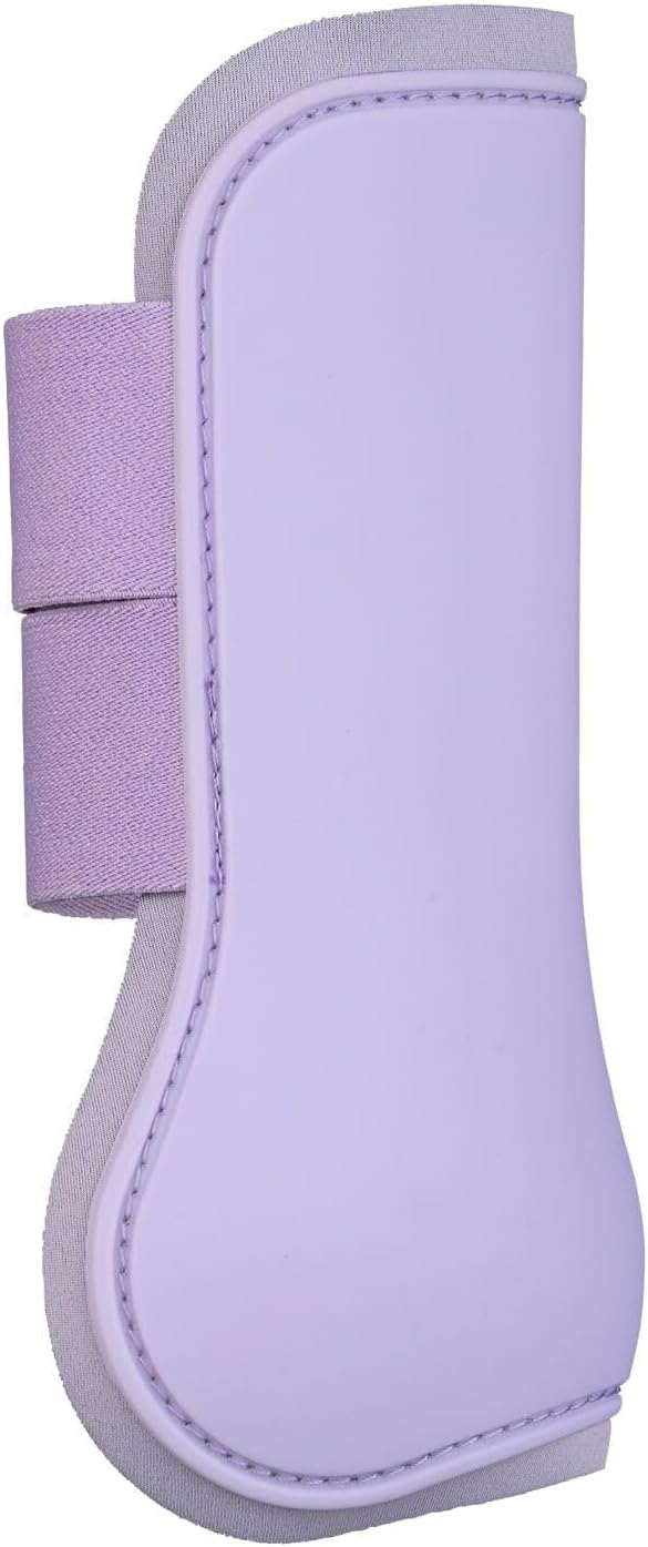 HORZE Adepto Open Front Tendon Boots | Durable Shell with Neoprene Lining - Languid Lavender Purple - Warmblood