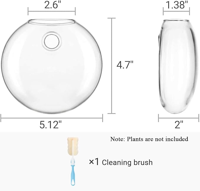 Mkono Wall Hanging Planter Propagation Station Glass Flower Vase