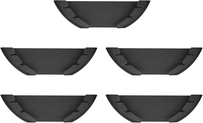 Universal Pot Lid Organizer for Cabinet, 5 Pcs Pan Lids Organizers Inside Cabinet Door Wall Mount Pots Top Storage Rack Holder for Kitchen, Fits 6" to 13.5" (5pcs black)