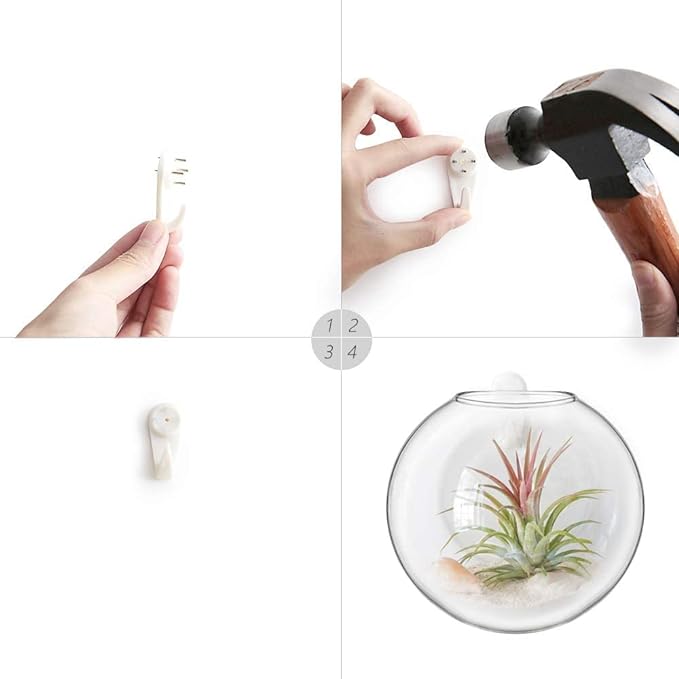 Mkono Wall Hanging Planter Propagation Station Glass Flower Vase