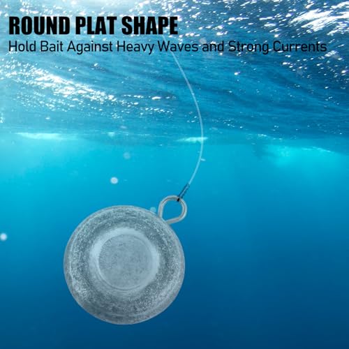 Dr.Fish Fishing Coin Sinkers Lead Fishing Weights Disc Weights No Roll Freshwater Saltwater River Bank Surf Fishing Catfishing - size: 3oz/5 Pack