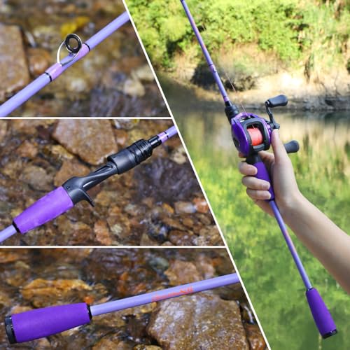 Sougayilang VoidFlare Performance Spinning & Casting Fishing Rod, Lightweight IM6 Graphite with Hook Keeper, EVA Grip - size: Cast-7'0''-Medium Heavy