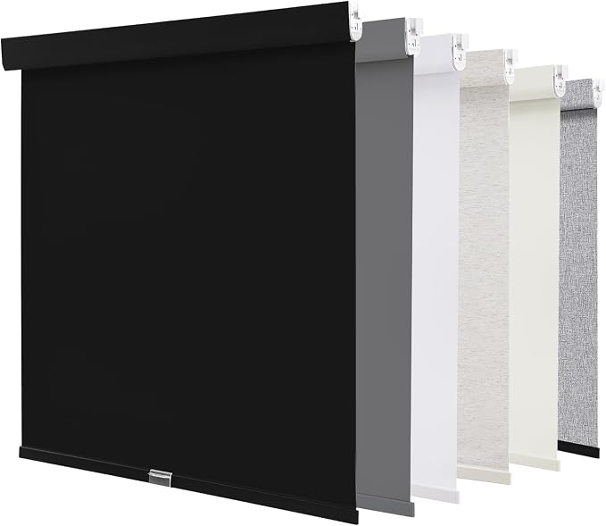 AOSKY No Drill Cordless Blackout Roller Shades