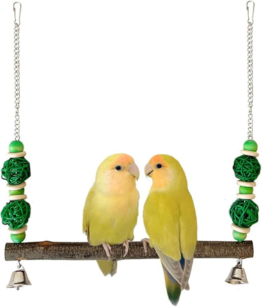 Bird Swing Conure Toys, Parrot Climbing Hammock for Parakeet, Lovebird, Budgie, Cockatiel, Conure, Small Birds