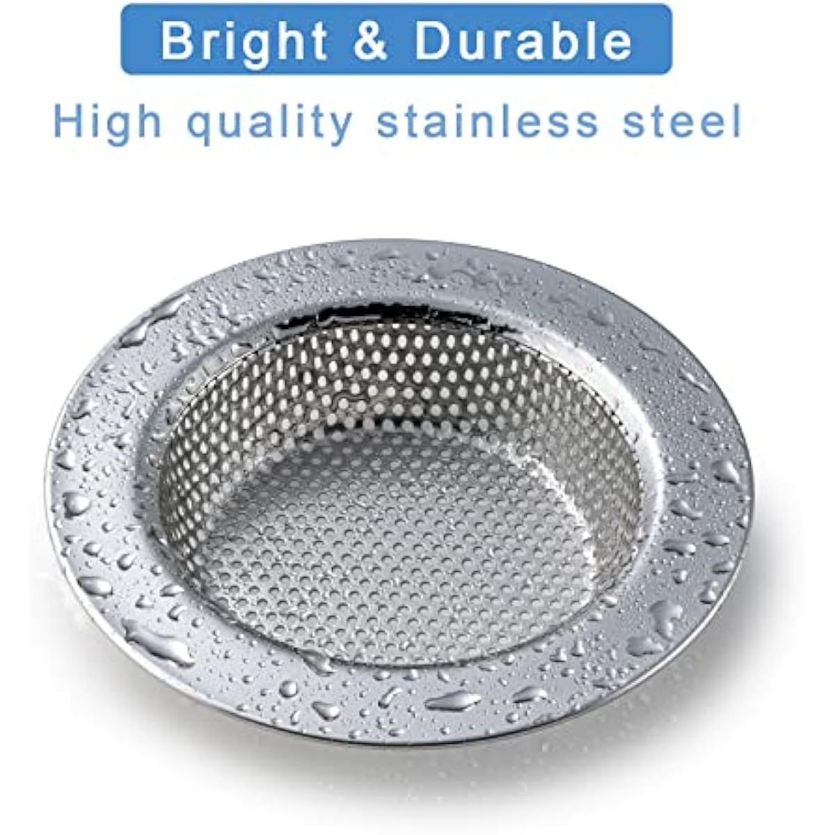 2 Pcs Sink Strainer for Most Kitchen Sink Drain Basket, Upgraded Double-Layer Safe Design Kitchen Sink Strainer (Outer Diameter 4.5 Inch)
